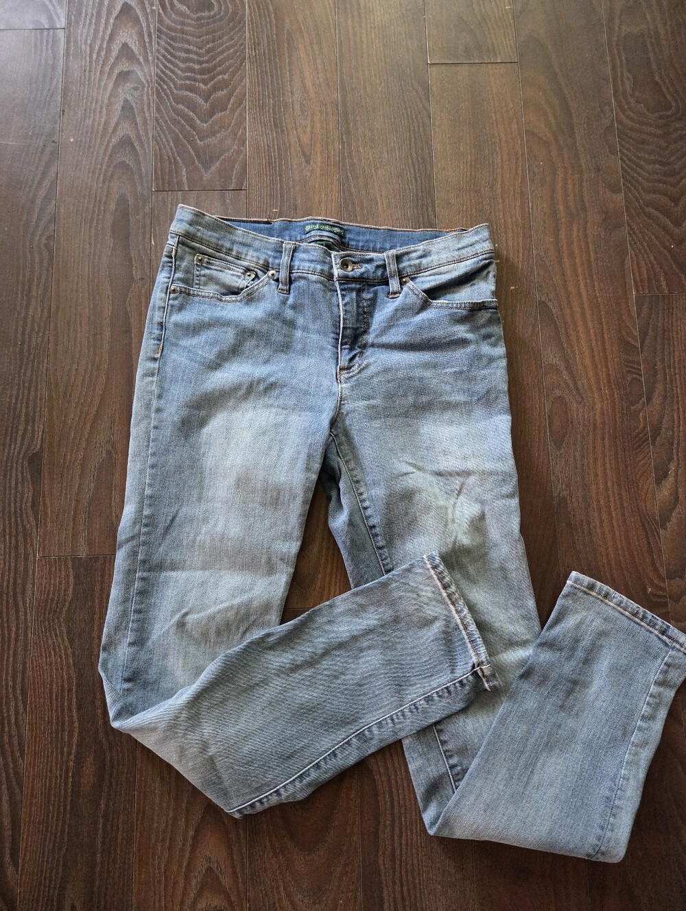 Vintage LAUREN JEANS Co. RALPH LAUREN Size 6 Green Label Light Wash Denim